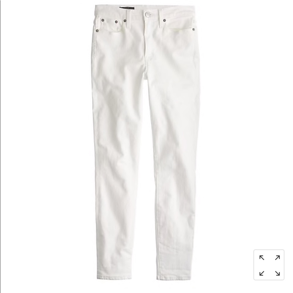 JCREW Lookout High Rise Crop White Jeans